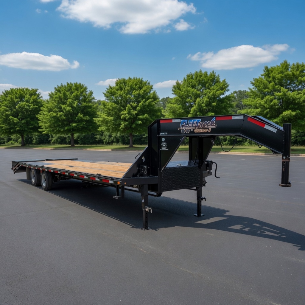 8x32 Diamond C gooseneck flatbed trailer rental San Antonio TX